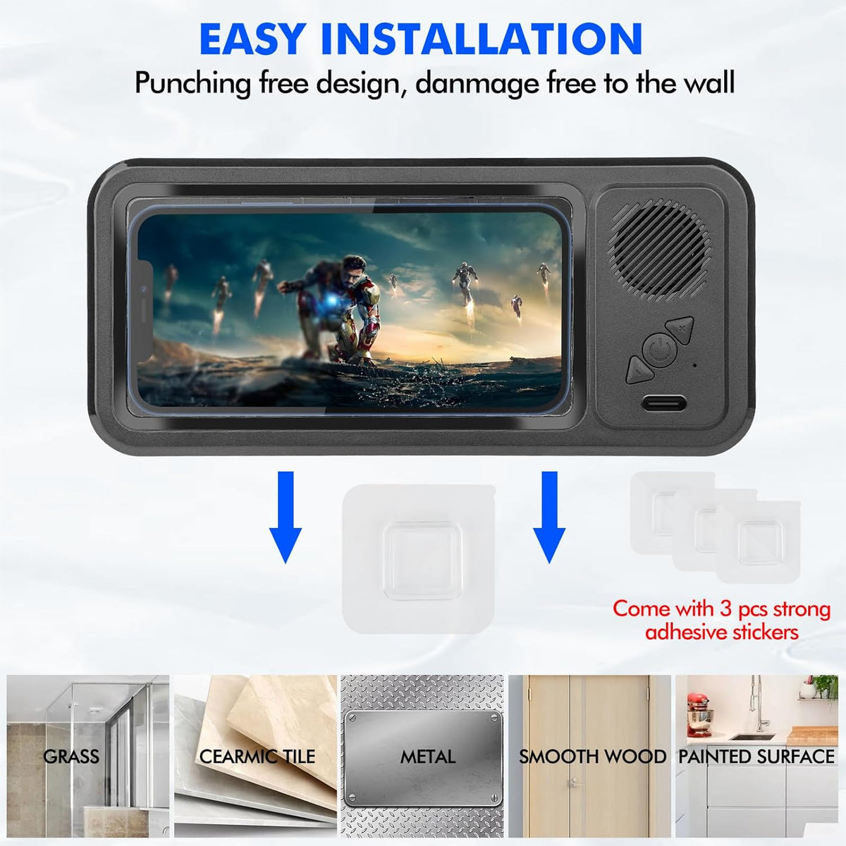 MusicMate™ 2-in-1 Waterproof Bluetooth Speaker